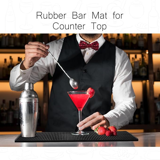 Tioncy 1 Pack 32 x 24 Inch Bar Mat, Non Slip Countertop Protector - Image 4