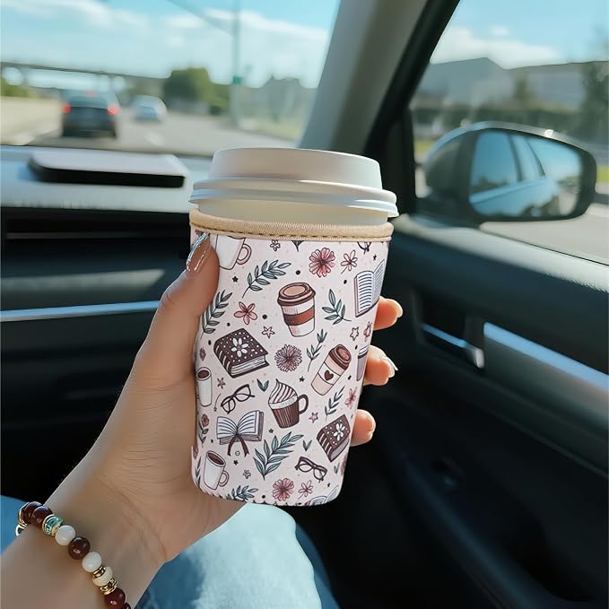 Reusable Insulated Sleeve for Iced Coffee Cup, Coffee Neoprene Sleeve for Cold - Image 3
