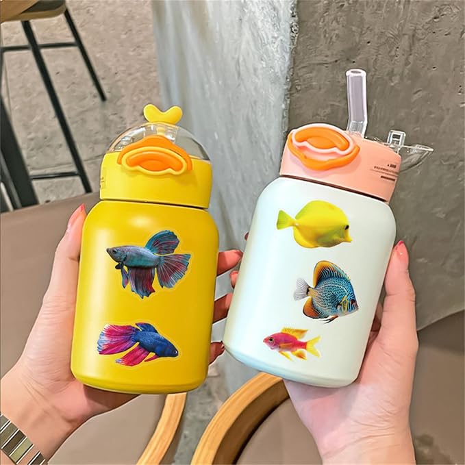50 Pcs Clear PET Fish Aesthetic Stickers - Image 4