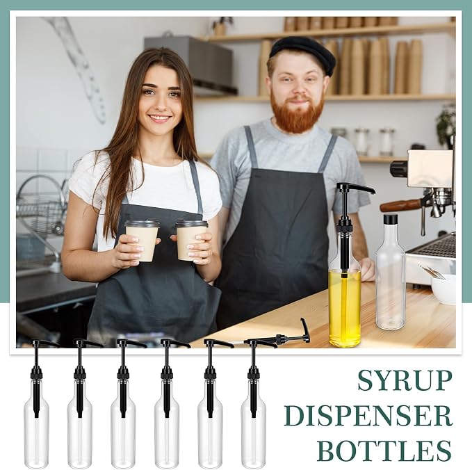 Maxdot 6 Pcs 25 oz Syrup Bottles - Image 6