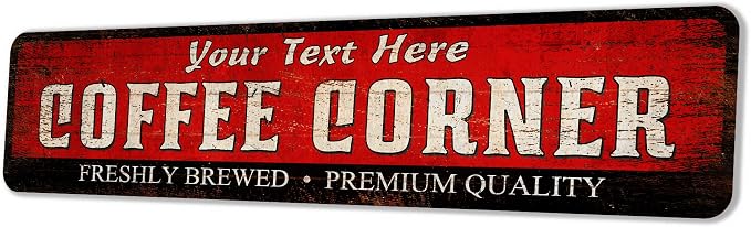 Custom Coffee Bar Sign Personalized Coffee Corner Café Coffee Station Barista by ChicoCreekSigns