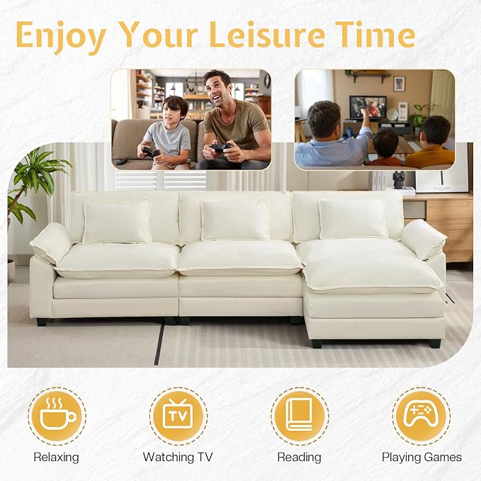 Modular Sectional Sofa, Cloud Couch - Image 6