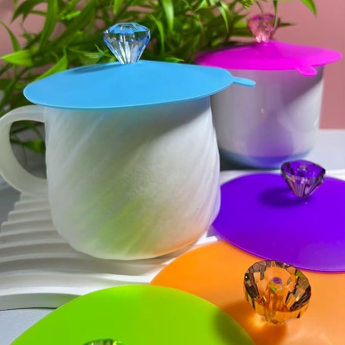 flower Silicone Cup Covers, Flexible Mug Covers, Tea Pots, Hot Cup Lids - Image 4