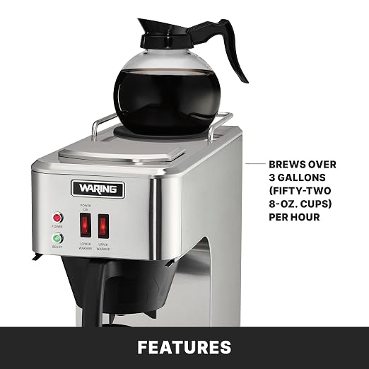Waring Commercial Café Deco Pour Over Coffee Brewer, 3 Gallons per Hour - Image 5
