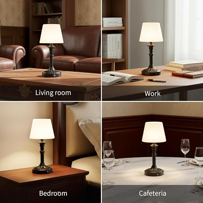 Cordless Table Lamp, Portable LED Desk Lamps, 5200mAh Battery Operated - Image 4