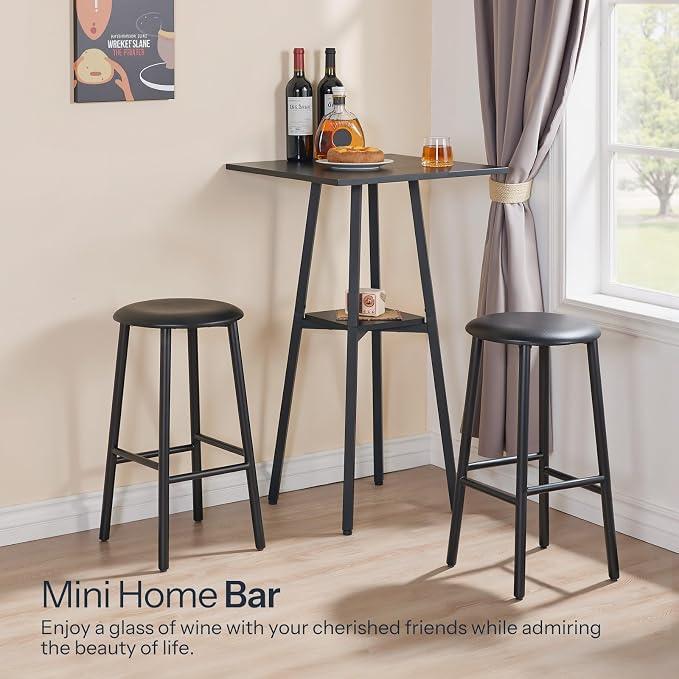 HOOBRO Bar Table, 2-Tier High Top Pub Table, Counter Height Table - Image 4