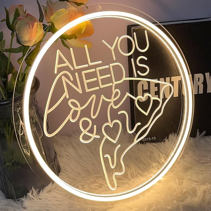 All You Need Is Love &Pizza Neon Sign - Image 6