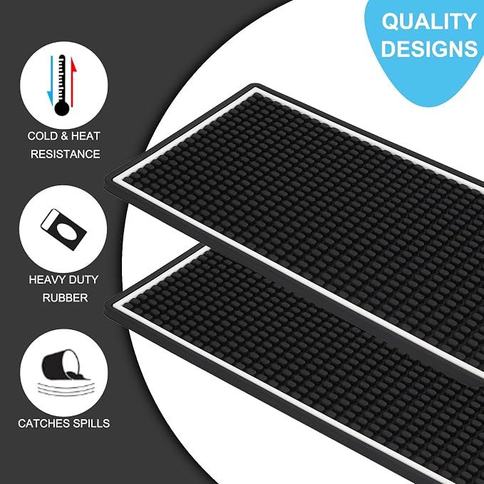 2PCS Bar Mat For Countertop Splash, PVC Bar Service Mat, Suitable For Spills - Image 4