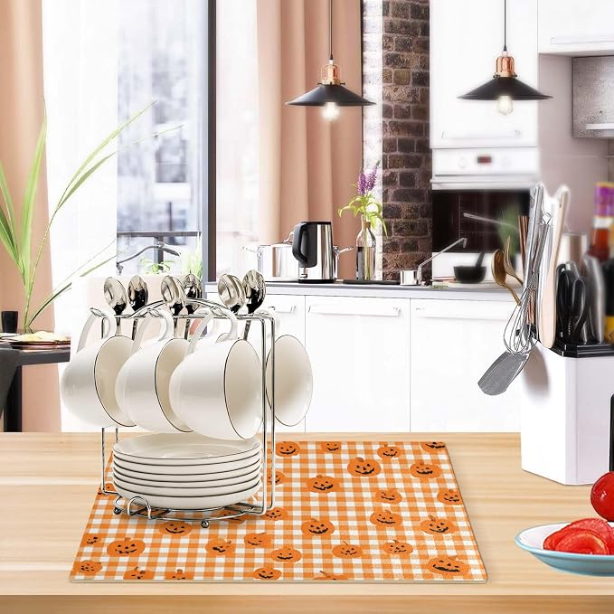 Coffee Mat Coffee Bar Station Maker Machine Pot Table Spill Mat Leather - Image 5