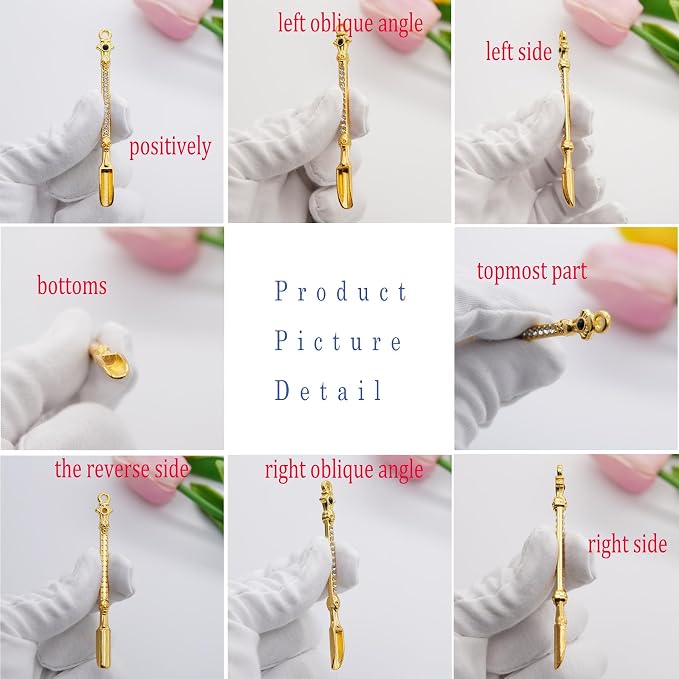 15Pcs Mini Shovel Spoons for Necklace Charms, Keychain Accessories, Measuring - Image 4