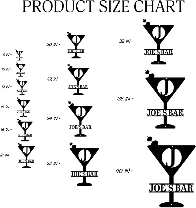 Personalized Martini Initial Name Sign - Image 6