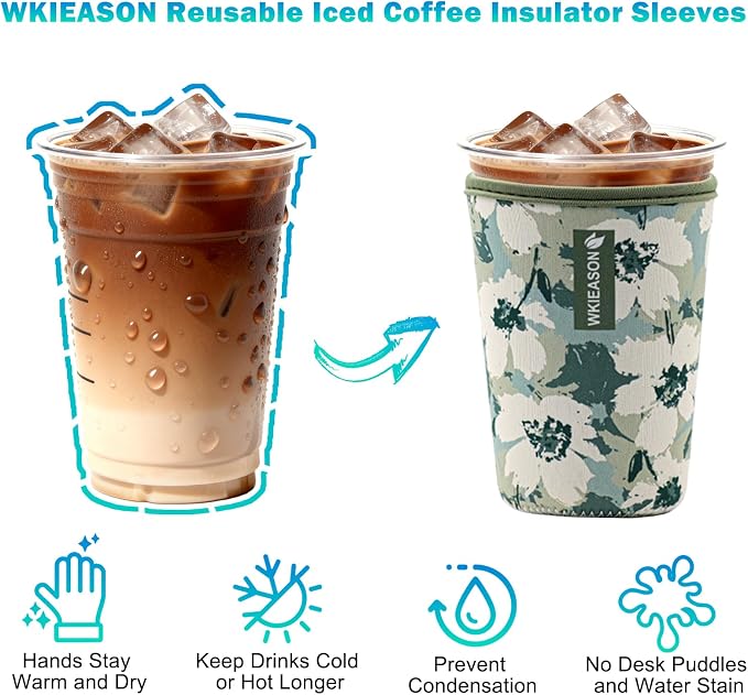Reusable Iced Coffee Cup Sleeve Insulator - Image 3