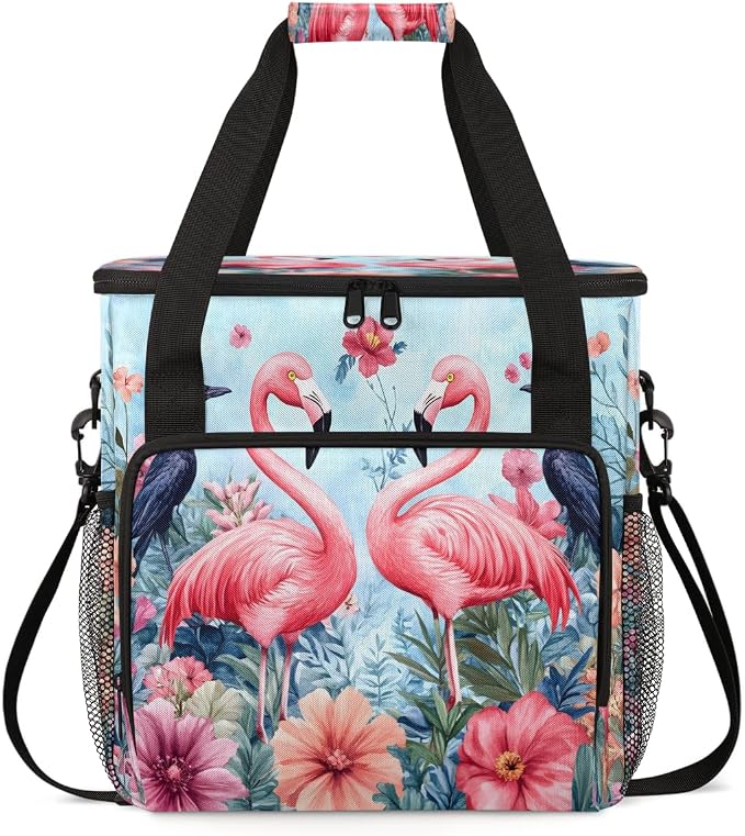 Floral Flamingo Birds Coffee Machine Bag Compatible by BICUUZHI