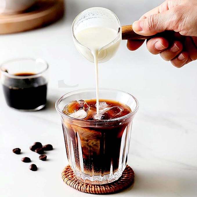 Espresso Cups with Handle 100ml Expresso Shots Glass Cup with Spout and Scale - Image 4