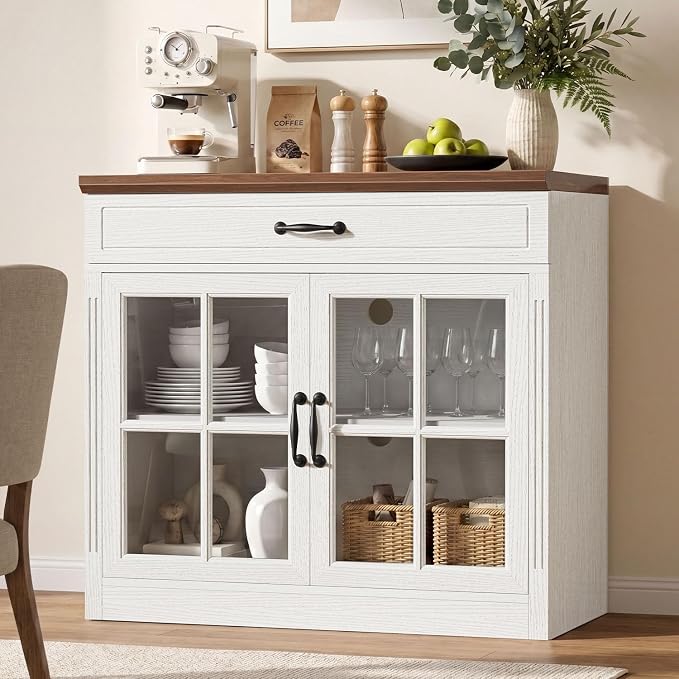 HAUOMS Modern Farmhouse Coffee Bar Cabinet by HAUOMS