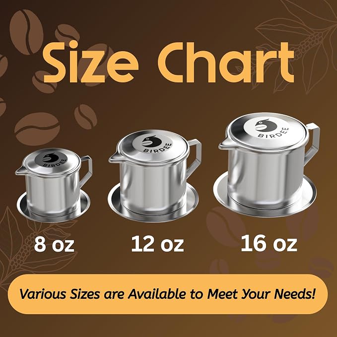 Birdee Vietnamese Coffee Dripper - 16 oz - Image 2