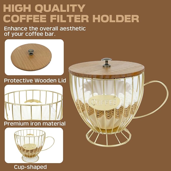Large Capacity Coffee Filter Storage Basket - Image 3