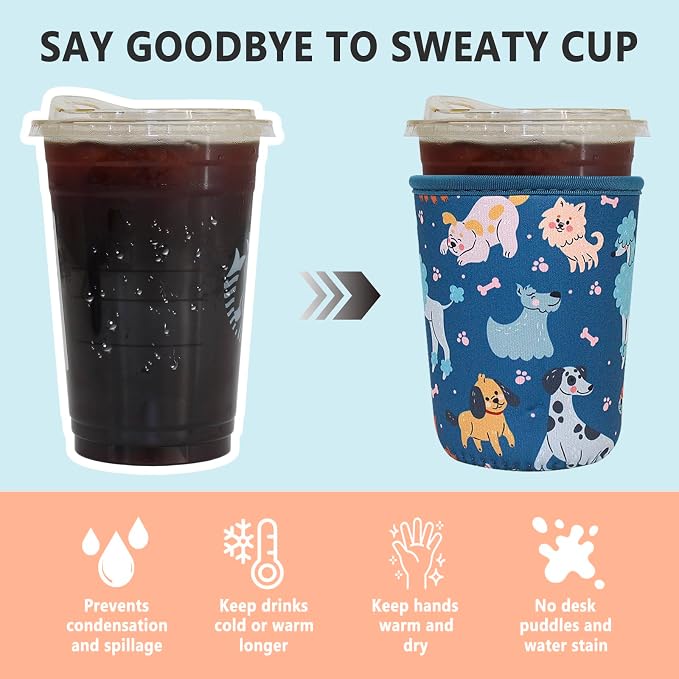 3 Pack Reusable Iced Coffee Sleeves - Image 5