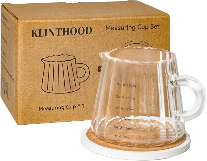 Glass Measuring Cup 6OZ, Espresso Accessories, Expresso Shots Cup, Espresso by Unknown