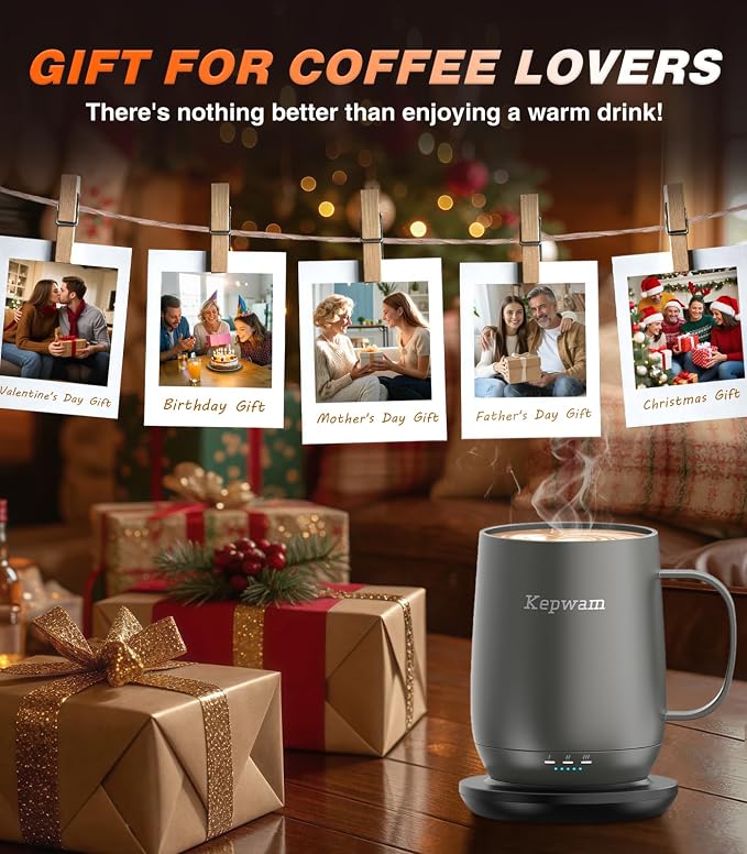 Kepwam Heated Coffee Mug Rechargeable T2, 16oz Smart Temperature Control - Image 7