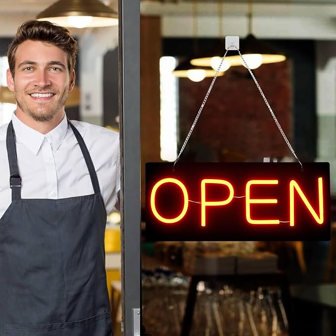 Led Open Signs for Business, Open and Close Double sided Witching, Powered by - Image 2