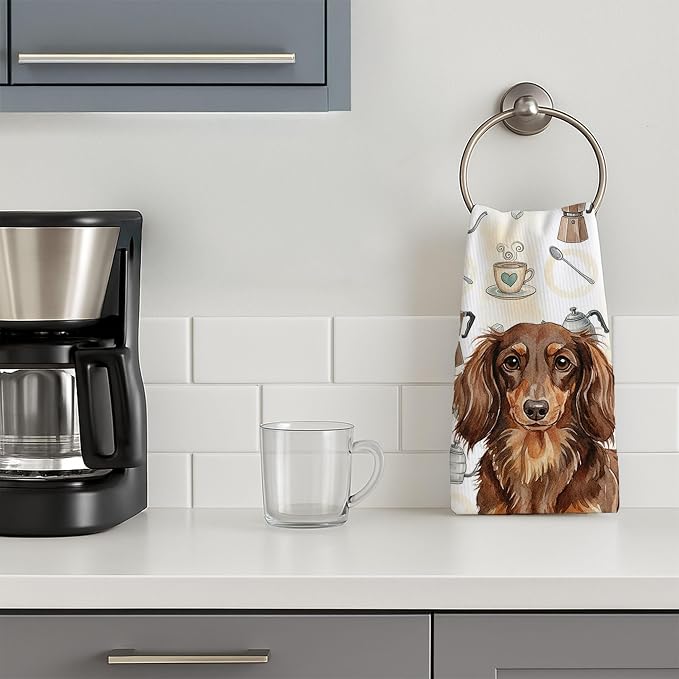 Caroline's Treasures Longhaired Chocolate and Tan Dachshund Coffee Bar Kitchen - Image 3