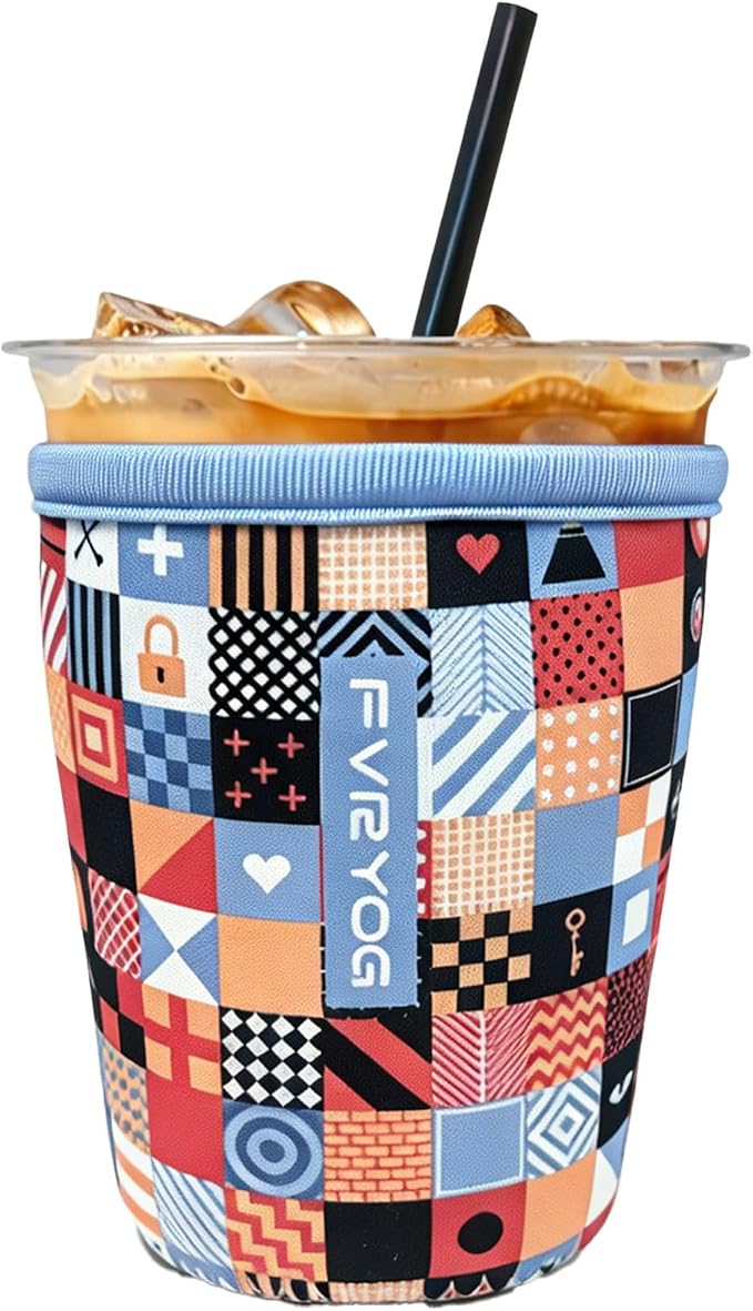 Reusable Insulated Neoprene Iced Coffee Sleeves by Fvryog