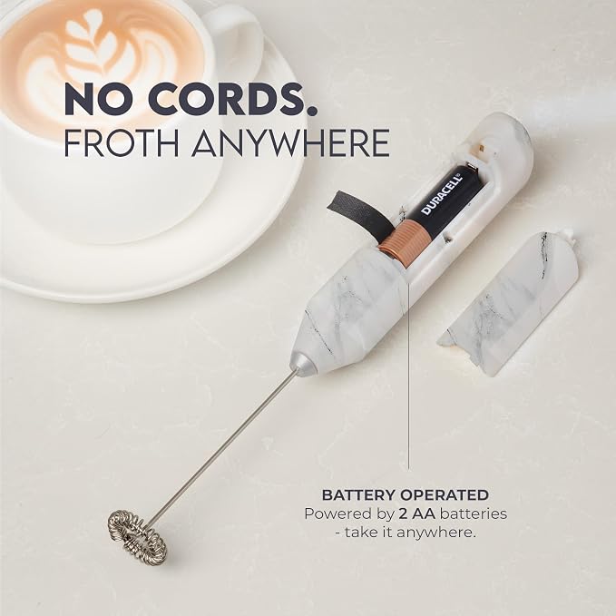 Zulay Kitchen Powerful Milk Frother AA Batteries Included – Ultra Fast Handheld - Image 4