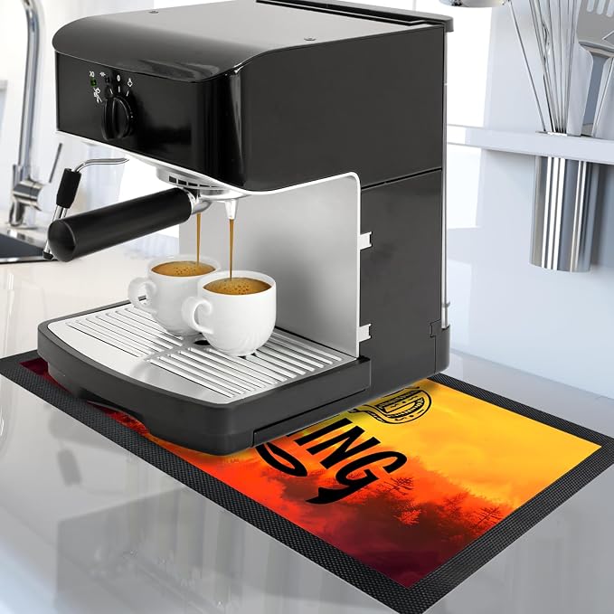 Coffee Bar Mat - Coffee Gifts - Coffee Lover - Coffee Bar Accessories - Barista - Image 2