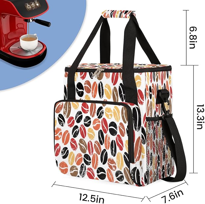 Colorful Coffee Beans Maker Carring Bag Travel Carrying Storage Tote Compatible - Image 2