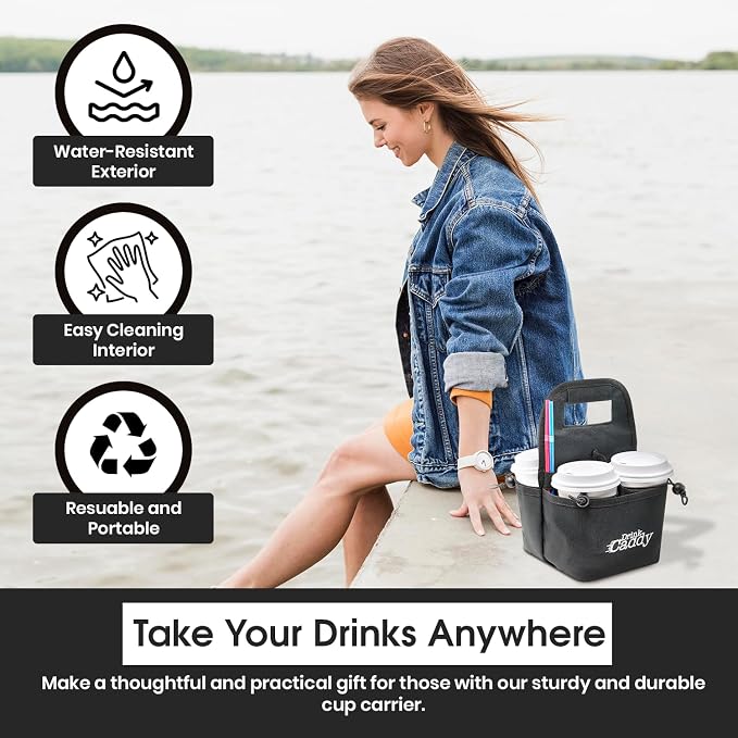 Drink Caddy Portable Drink Carrier and Reusable Coffee Cup Holder - Image 5