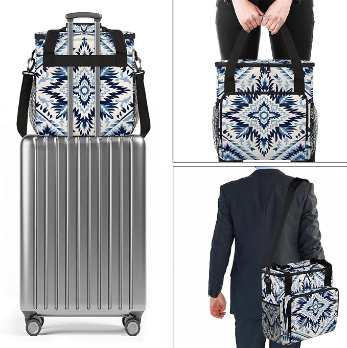 African Ethnic Coffee Maker Carring Bag, Large Insulated Storage Organizer Case - Image 7
