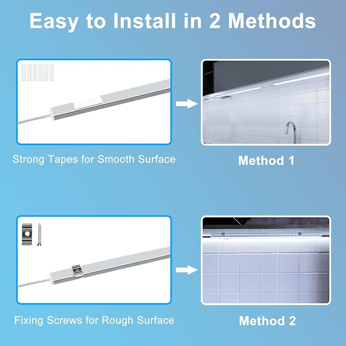 Maylit Under Cabinet Lights Plug in, Super Bright Daylight White Under Counter - Image 6