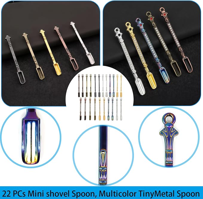22PCS-Mini Shovel Spoons & Tiny Shovel Spoons AlloyTableware Charm - Image 6