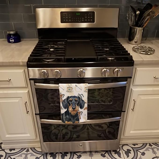 Caroline's Treasures Wirehaired Black and Tan Dachshund Coffee Bar Kitchen - Image 5