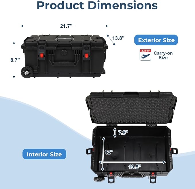 Weatherproof Hard Case, Stackable Trolley Case - Image 4