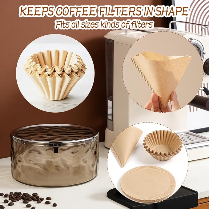 Coffee Filter Holder with Push-Button Lid - Image 3