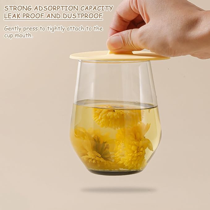 Silicone Cup Covers，universal silicone water dustproof and heat-resistant glass - Image 3