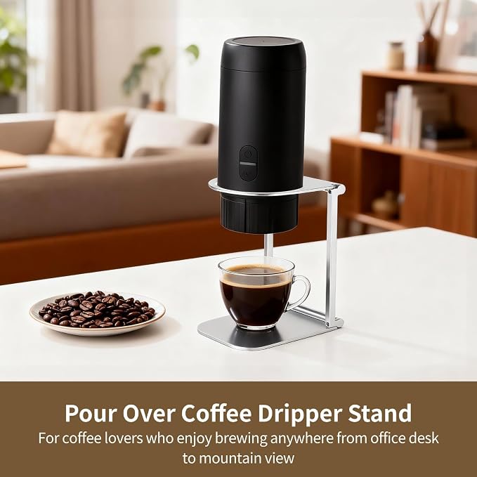 Pour over Dripper Stand, Portable & Foldable Espresso Machine Stand, Office - Image 2