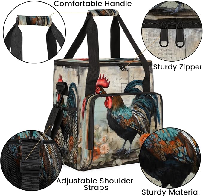 Rustic Chicken Rooster Coffee Machine Bag Compatible - Image 6