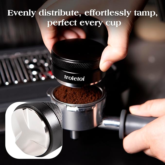7 PCS Espresso Accessories Kit: 53.3mm Espresso Tamper, Coffee Distributor - Image 2