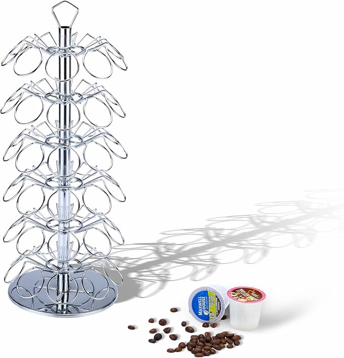 K cup Holder Storage Coffee Capsules Pod Holder Carousel 6 Tier Compatible - Image 3