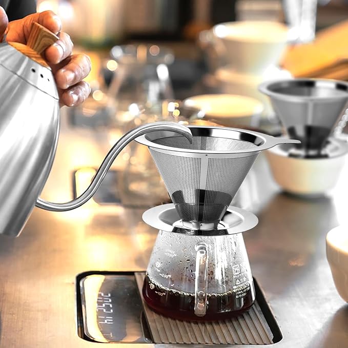 ANNMEXX Upgraded Pour Over Coffee Filter, Coffee Dripper, Paperless Mess - Image 6