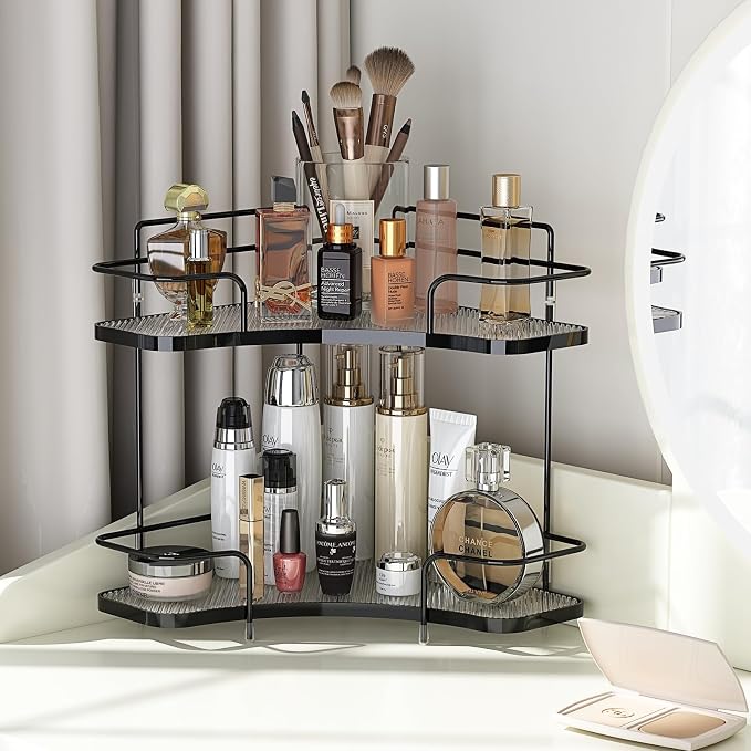 FOLLOWIN 2 Tier Countertop Corner Organizer, Corner Shelf - Image 2