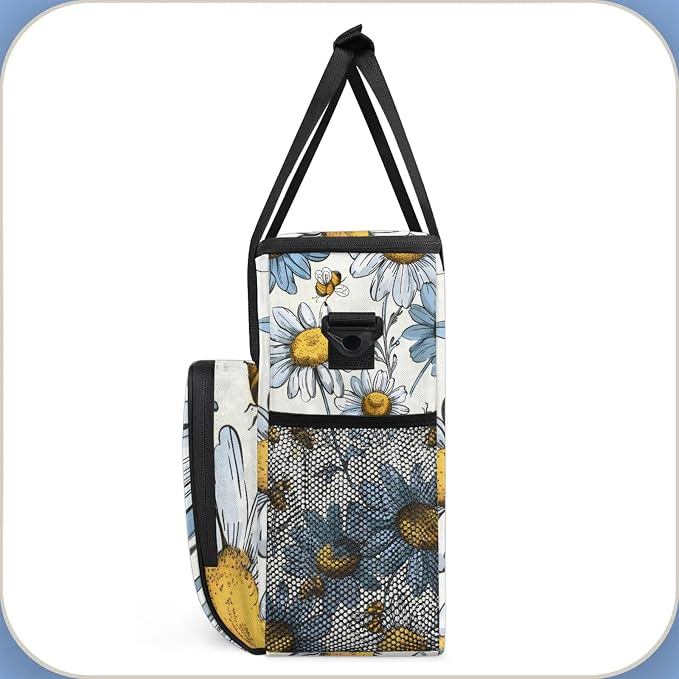Daisy Bee Coffee Maker Carring Bag, Large Insulated Storage Organizer Case Tote - Image 4