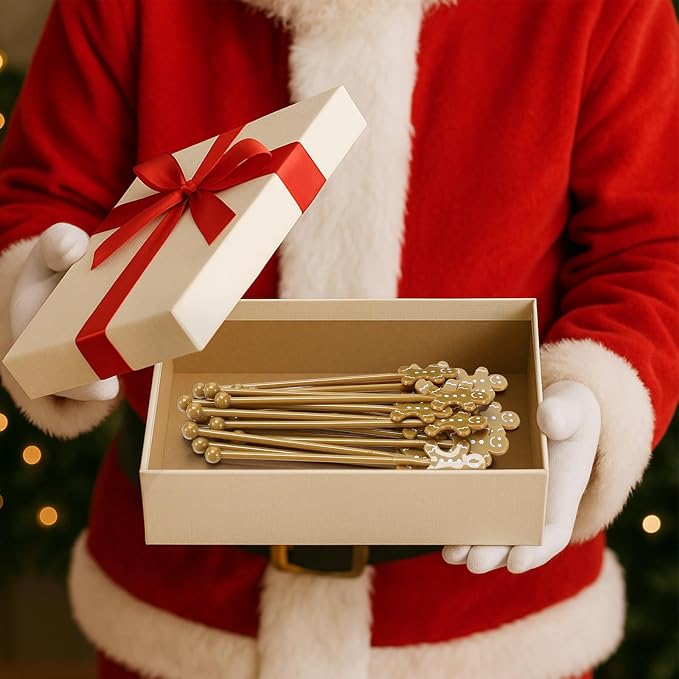 Chengu 100 Pcs Winter Drink Stirrers Xmas Stir Sticks Bulk Holiday Coffee - Image 5