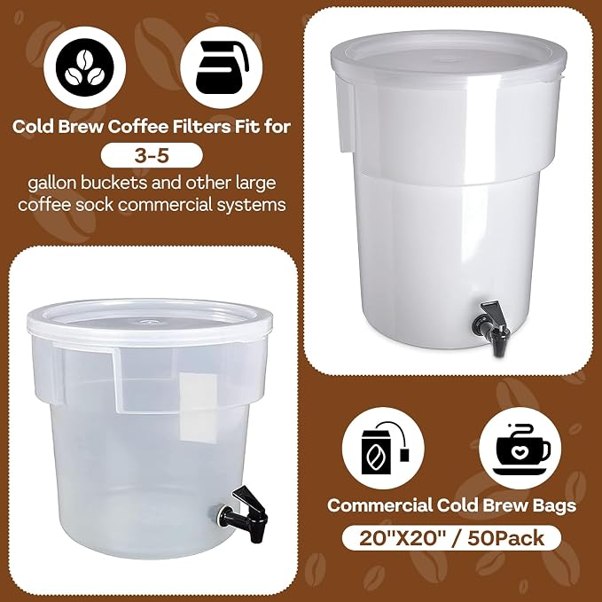 50Pcs Commercial Cold Brew Coffee Filters - Image 2
