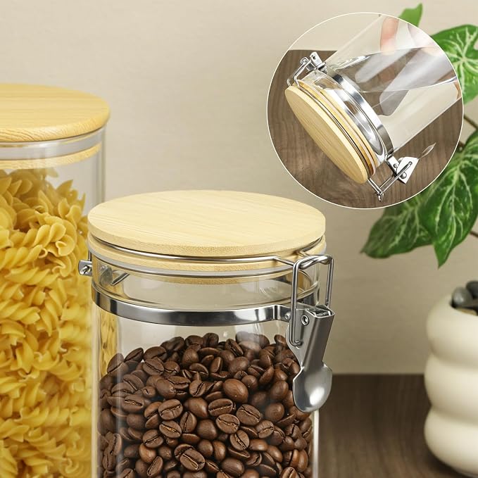 QWORK Clear Borosilicate Glass Storage Jar - Image 5