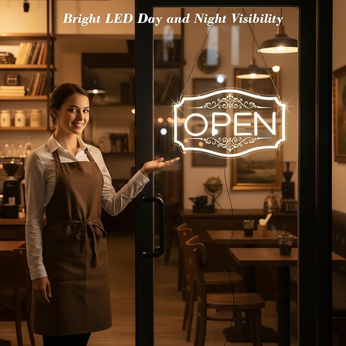 Open Sign for Business, LED Dimmable Neon Open Sign - Image 3