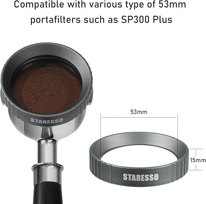 STARESSO 53mm Aluminium Alloy Coffee Dosing Funnel, Dosing Ring Compatible - Image 3